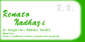 renato nadhazi business card